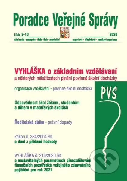Poradce veřejné správy č. 9-10/2020 (ZÁKON č. 234/2004 Sb. o dani z přidané hodnoty, VYHLÁŠKA č. 48/2005 Sb.)