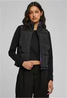 Women's reversible cropped vest black/real purple