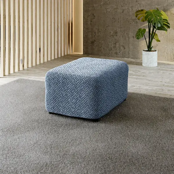 Bielastické potahy VENEZIA modrá taburet (40 x 40 x 40 cm)