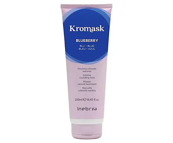 Barvicí vyživující maska Inebrya Kromask Blueberry - 250 ml, modrá + dárek zdarma