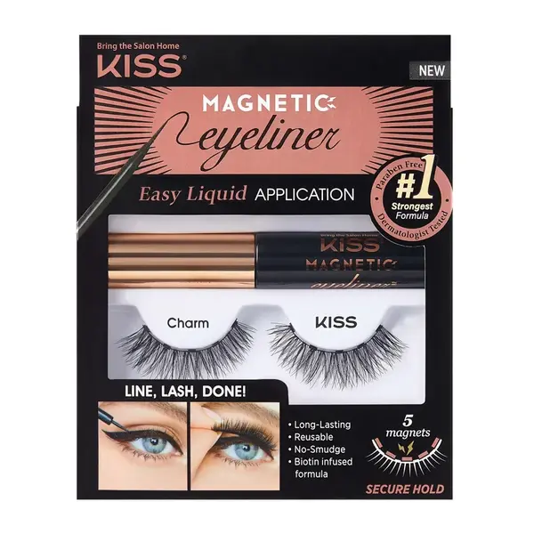 KISS Magnetické umělé řasy s očními linkami 07 Charm (Magnetic Eyeliner & Lash Kit)