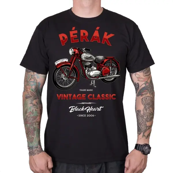 Triko BLACK HEART Pérák černá 3XL