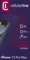 Tvrzené sklo Cellularline CAPSULE pro Apple iPhone 13 Pro Max, černá