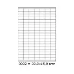 Samolepicí etikety 30 x 15 mm, 133 etiket, A4, 100 listů