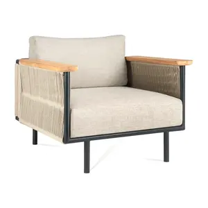 Zahradní křeslo Corbey outdoor, černá/šedá - Ethnicraft