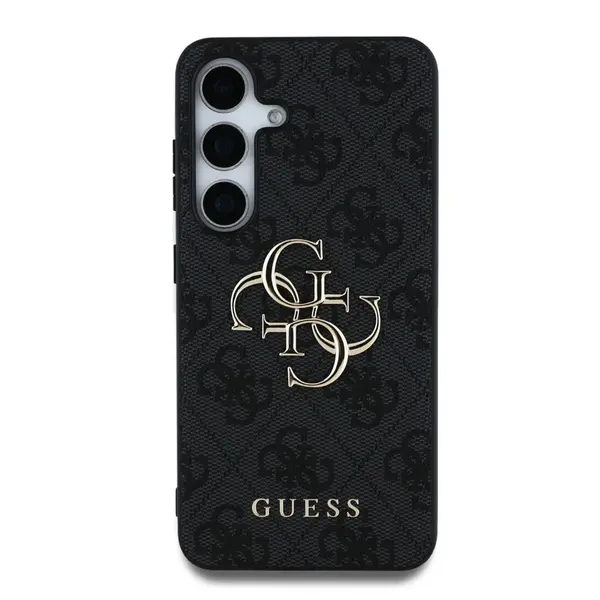 Zadní kryt Guess PU 4G Metal Logo pro Samsung Galaxy S25+, šedá