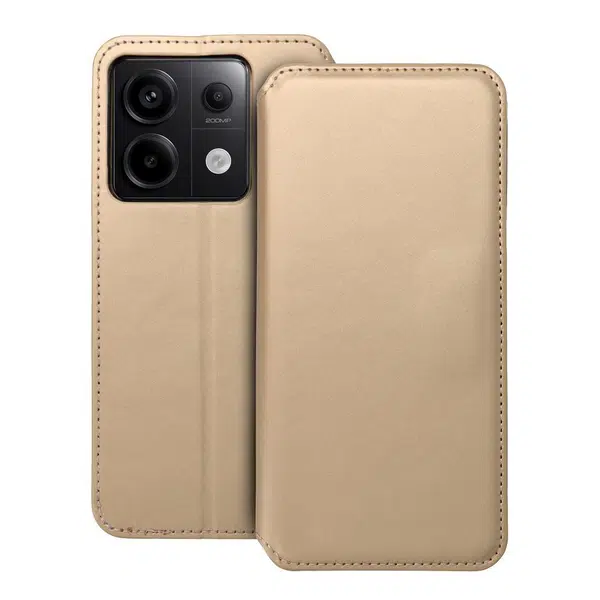Flipové pouzdro Dual Pocket pro Xiaomi Redmi Note 13 Pro 5G, zlatá