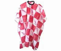 Kadeřnická pláštěnka na stříhání Duko 580 - červená - upevnění na suchý zip (580red) + dárek zdarma