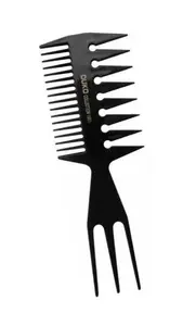Hřeben na vlasy Duko Collection 1601 - černý,  3 stranný