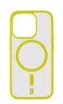 Zadní kryt Cellularline Pop Mag s podporou Magsafe pro Apple iPhone 15, transparentní / limetková