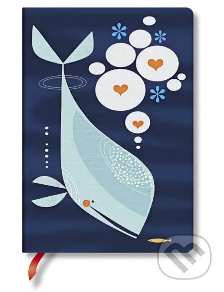 Paperblanks - zápisník Whale and Friend (midi, linajkový)