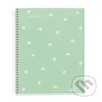 Květiny A5 poznámkový blok 90 g - zelený