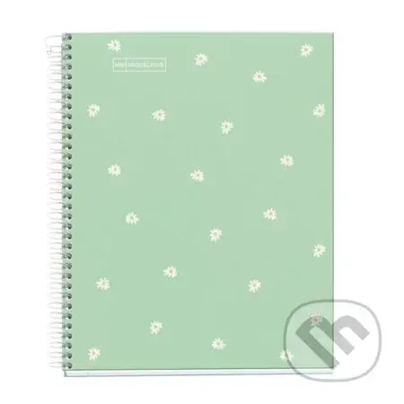 Květiny A5 poznámkový blok 90 g - zelený