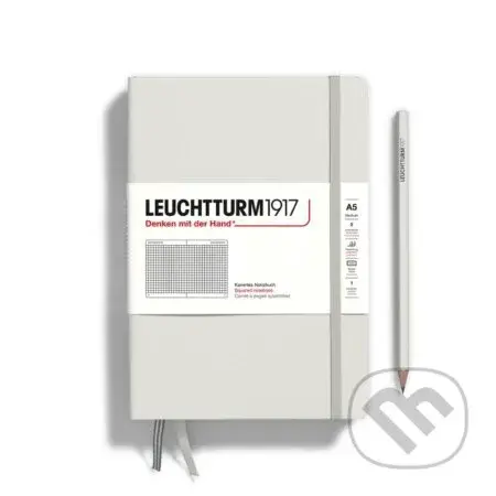 Leuchtturm1917 Zápisník Light Grey Medium A5 čtverečkovaný