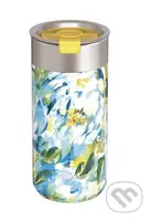 Quokka Nerezový termohrnek se sítkem Boost: Blue Peonies 400ml