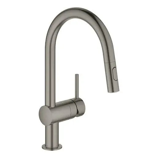 Grohe Minta drezová batéria s vyťahovacou spŕškou, 2 prúdy kartáčovaný hard graphite 32321al2 G32321AL2