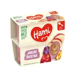 Hami 100% ovoce Jablko a švestka 4m+ 4x100 g