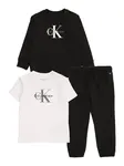 Calvin Klein Jeans Set  sivá / čierna / biela