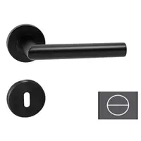 Kľučka Naturel Favorit-R, čierna, WC gombík FAVORITREBWC