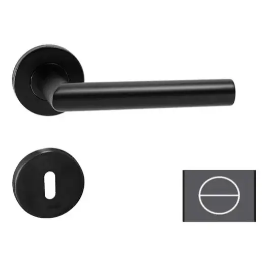 Kľučka Naturel Favorit-R, čierna, WC gombík FAVORITREBWC