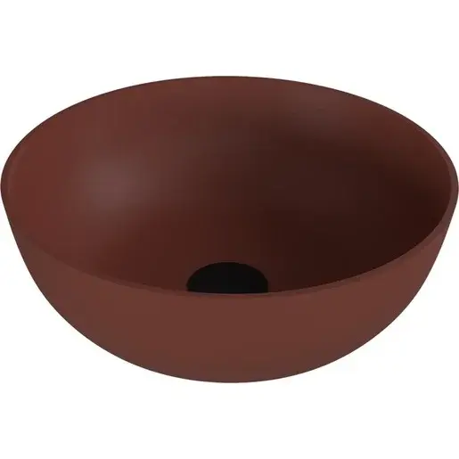 Umývadlo na dosku Polysan Banera 39x39 cm hnědá mat bez prepadu 14337.71