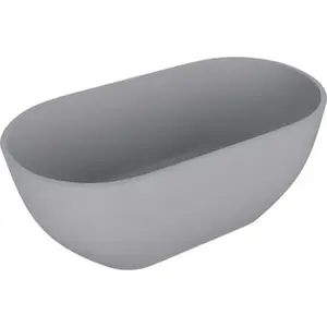 Polysan Reduta voľne stojaca vaňa 150x75 cm liaty mramor ľavá aj pravá šedá matná šedá matná 71843.31