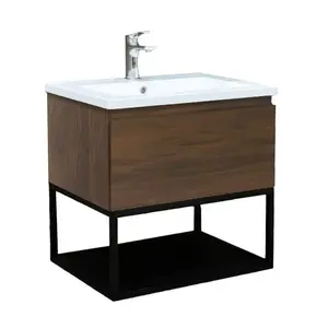 Kúpeľňová skrinka s umývadlom SAT B-Way 59x30x45 cm matný orech BWAY60NUTU