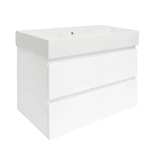 Kúpeľňová skrinka s umývadlom SAT B-Way 79x50x45 cm biely lesk BWAY280WU2BI