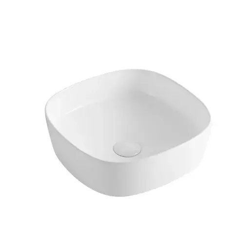 Umývadlo na dosku SAT Project 37x37 cm bez otvoru na batériu SATUMPRO3737SR