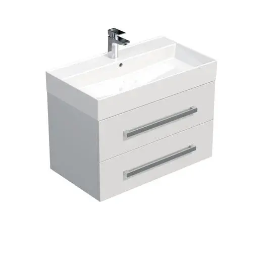 Kúpeľňová skrinka s umývadlom SAT Cube Way 80x53x46 cm biely lesk CUBE46802BISAT