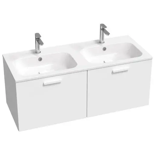 Ravak Chrome II kúpeľňová skrinka pod umývadlo 120x47x49 cm biely lesk X000001779