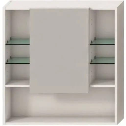 Jika Lyra Plus zrkadlová skrinka 80x77,5 cm lamino biela h4532510383041 5325.1.038.304.1