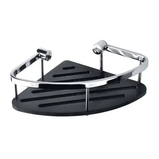 Bemeta Cytro rohová polička chróm/čierna 146208386