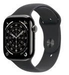 APPLE Watch 11 GPS + Cellular 46mm Bridlicovo šedý titán s čiernym športovým remienkom- S/M