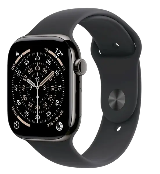 APPLE Watch 11 GPS + Cellular 46mm Bridlicovo šedý titán s čiernym športovým remienkom- S/M