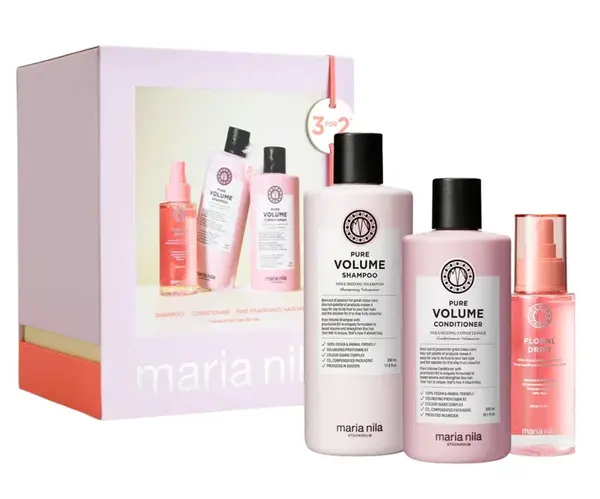 Dárková sada pro objem a výživu jemných vlasů Maria Nila Pure Volume Holiday Box + dárek zdarma