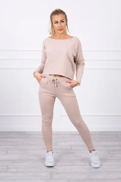 marka niezdefiniowana Sada s blúzkou nadmerných béžový