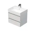 Kúpeľňová skrinka s umývadlom SAT Cube Way 60x47,5x46 cm biela mat CUBE3D46602ZBSAT