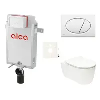 Cenovo zvýhodnený závesný WC set Alca na zamurovanie + WC Glacera Alfa SIKOAA1