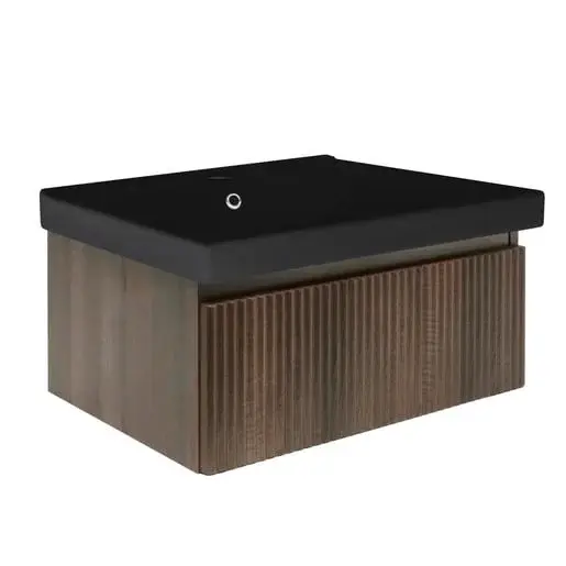 Kúpeľňová skrinka s umývadlom SAT Evolution 78x30x45 cm orech mat SATEVO80NAU1MB