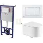 Závesný WC set do ľahkých stien / predstenová SAT SIKOSSREX7220K