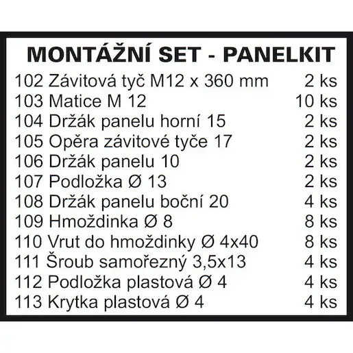 Ravak Sabina panelkit 90 b2e000000n PANELKITSAB