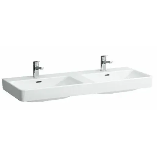 Laufen Pro S dvojumývadlo pre s 120x46 cm dva otvory pre batériu h8149660001041 1496.6.000.104.1