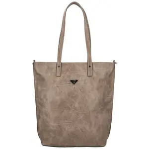 Stylová dámská koženková kabelka na rameno Indira, béžová