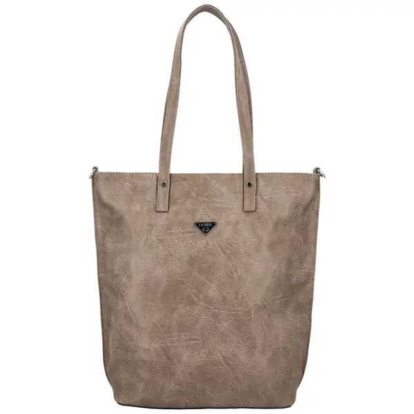 Stylová dámská koženková kabelka na rameno Indira, béžová