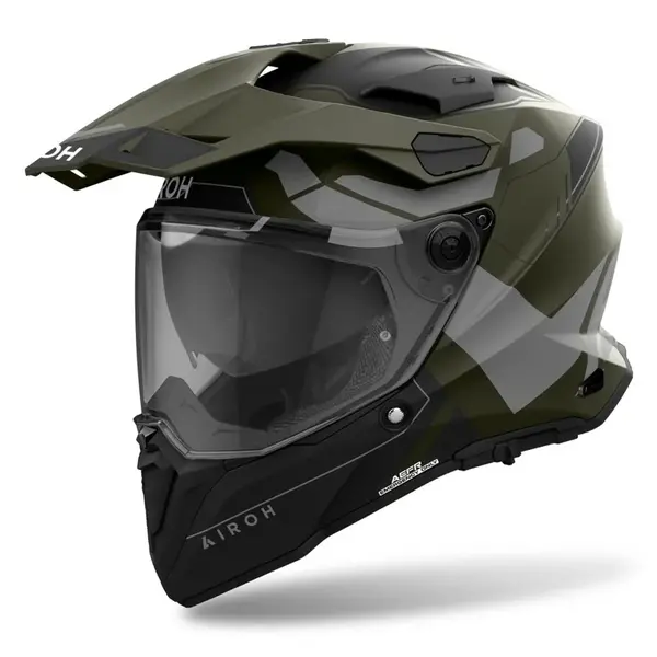 Moto přilba Airoh Commander 2 Reveal matná military zelená XXL (63)