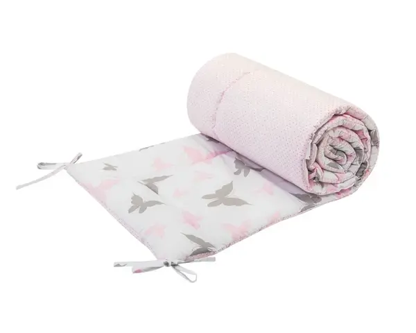 Bomimi MANTINEL do postýlky 180 cm, MOTÝLCI, RŮŽOVÁ