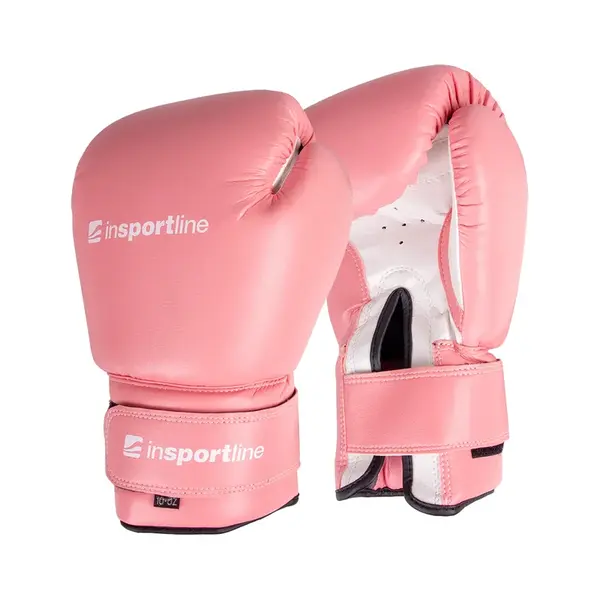 Boxerské rukavice inSPORTline Ravna růžovo-bílá 10oz