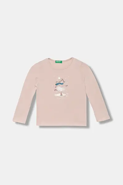 Detská bavlnená košeľa s dlhým rukávom United Colors of Benetton