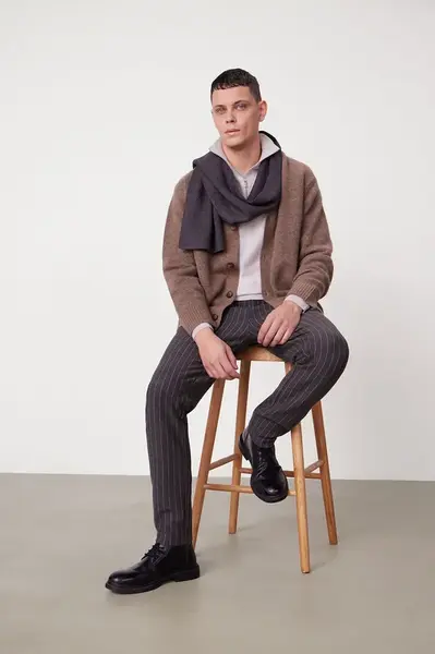 Kardigan Medicine pánský, hnědá barva